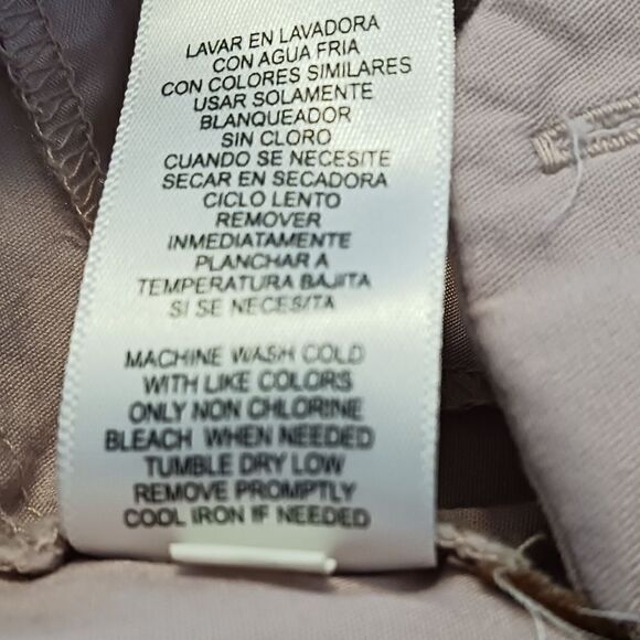 Daisy Fuentes Cotton Cropped Pants Khaki Pink - Picture 9 of 9